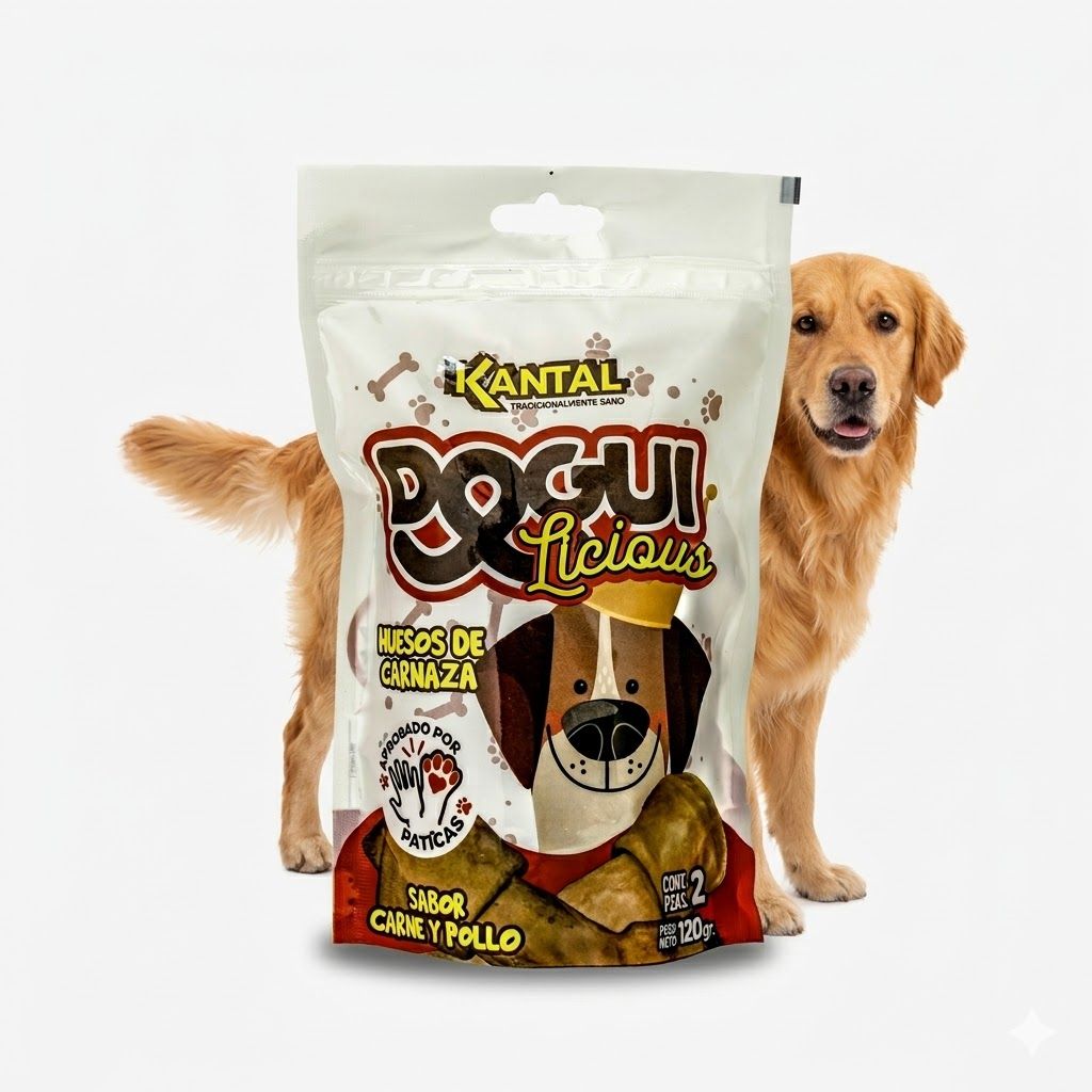 Kantal Dogulicious Hueso Carne y Pollo 2 Unidades - Premios Sabrosos que Fortalecen la Mandíbula - Miniatura 4