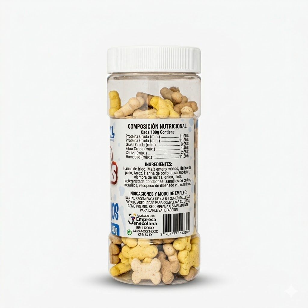Kantal Super Galletas para Cachorros 140 Gr - Premios Nutritivos para el Crecimiento y Adiestramiento - Miniatura 3