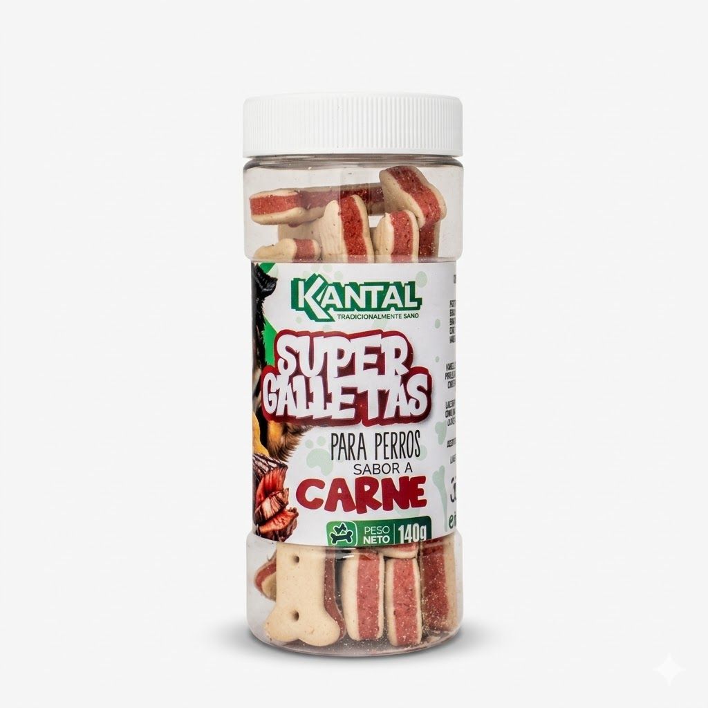 Kantal Super Galletas para Perros sabor a Carne 140 Gr - Galletas Crujientes de Alta Palatabilidad - Miniatura 2
