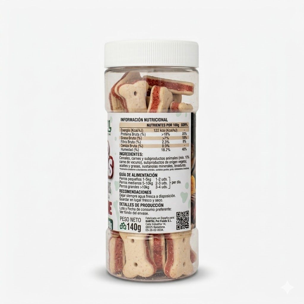 Kantal Super Galletas para Perros sabor a Carne 140 Gr - Galletas Crujientes de Alta Palatabilidad - Miniatura 3