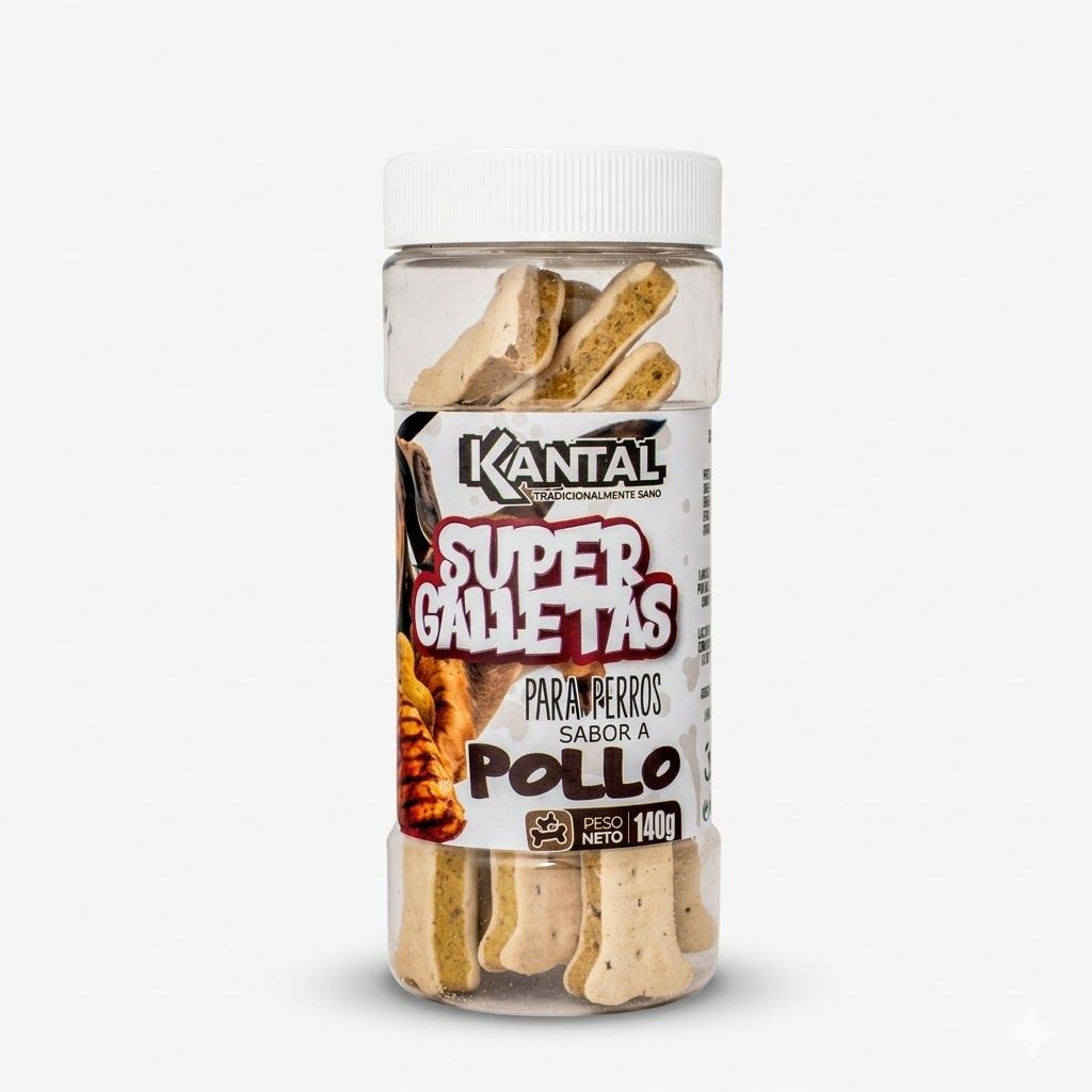Kantal Super Galletas para Perros sabor a Pollo 140 Gr - Snack Saludable para Recompensa Diaria - Miniatura 2