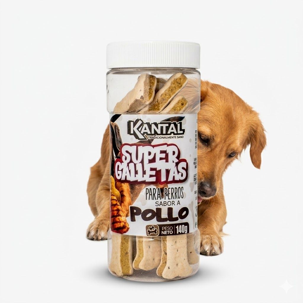 Kantal Super Galletas para Perros sabor a Pollo 140 Gr - Snack Saludable para Recompensa Diaria - Miniatura 4