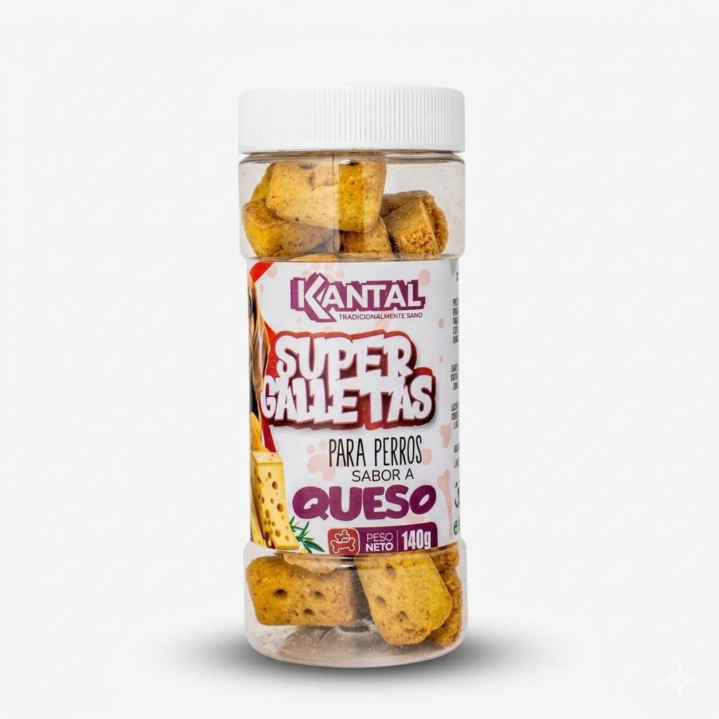 Kantal Super Galletas para Perros sabor a Queso 140 Gr - Deliciosos Premios con Sabor Intenso a Queso - Miniatura 2