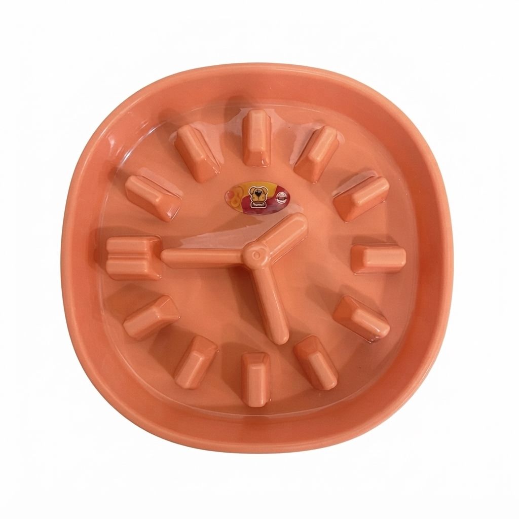 Comedero Antiestrés Forma Reloj Reduce Ansiedad Mascotas Color GUAO