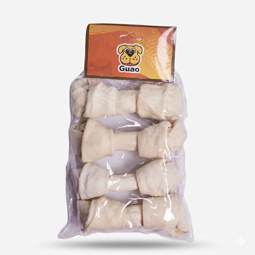 Hueso Blanco Natural 4-5 Pack 4 Unidades Masticable Nutritivo Perros