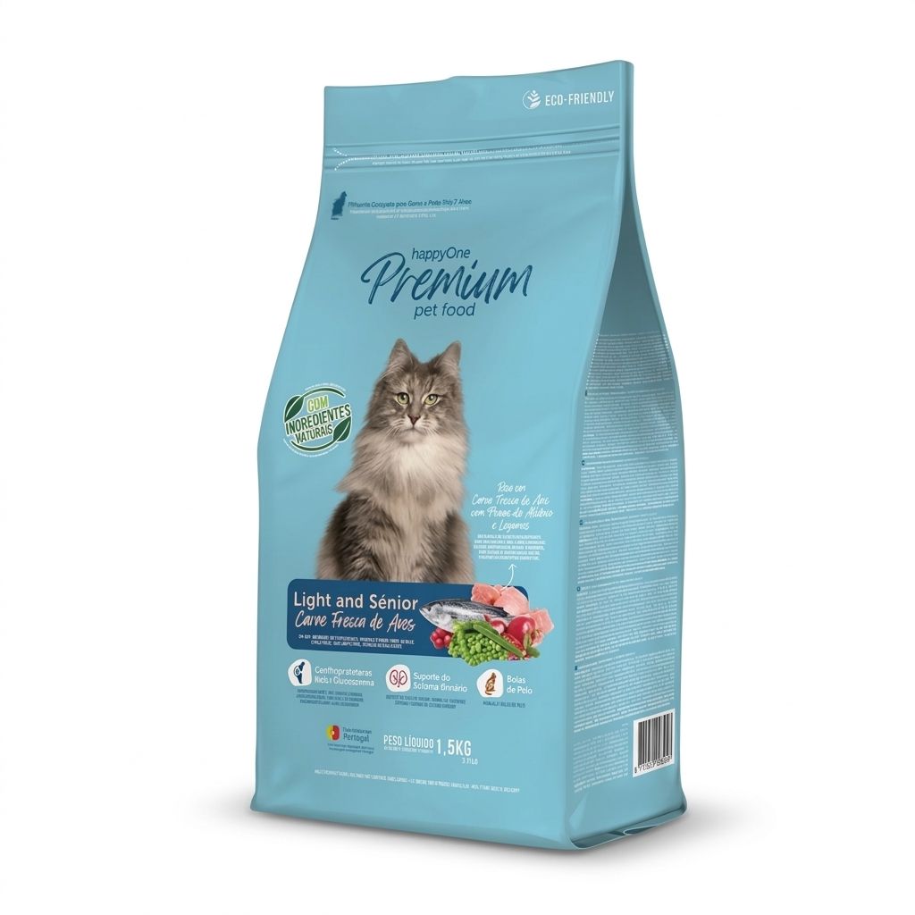 Happy One Premium 1,5 Kg Alimento para Gatos Mayores (Senior) con Carne Fresca  - Imagen 1