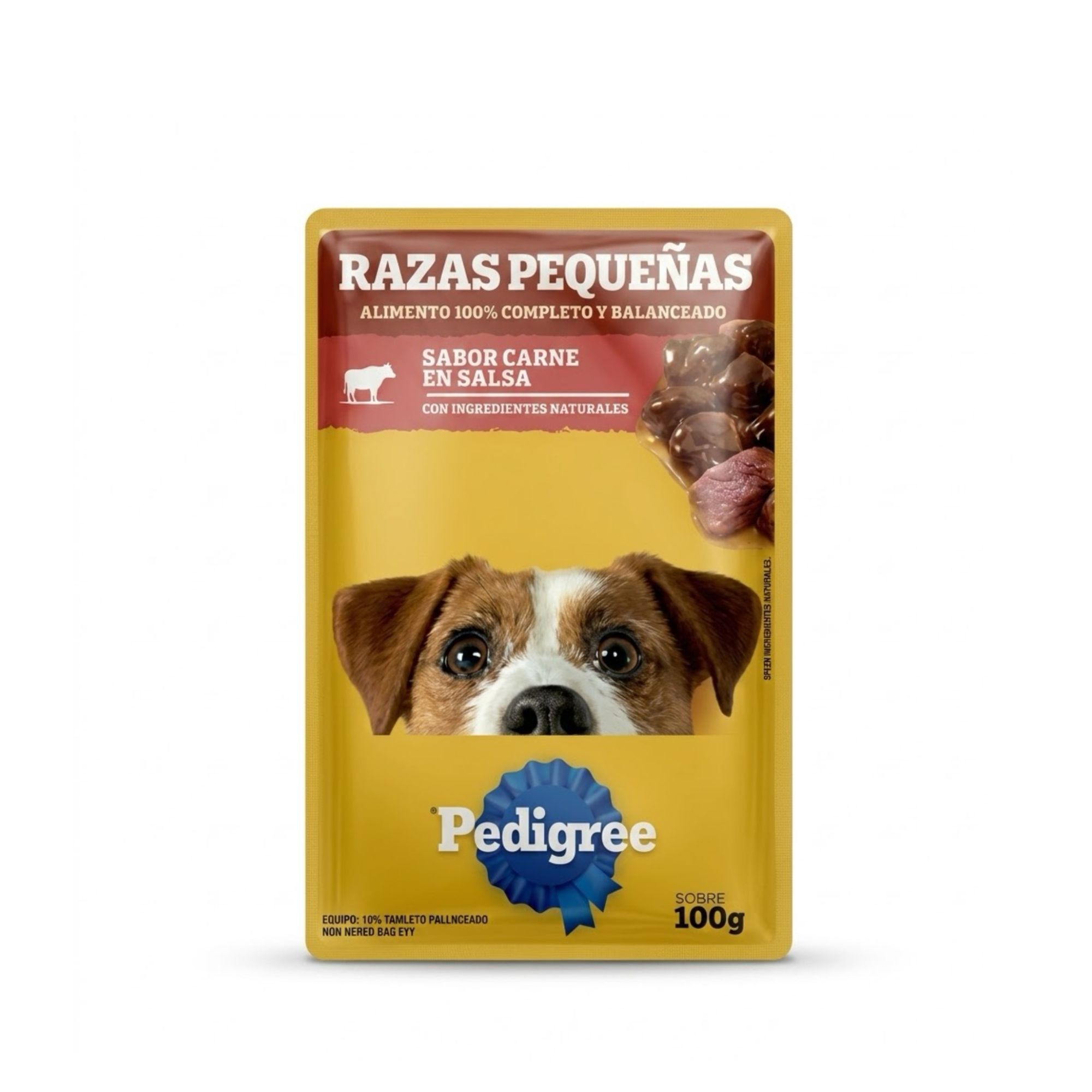 Pedigree Razas Pequeñas Sobre Carne 100 Gr - Trozos en Salsa de Alta Palatabilidad para Mascotas - Miniatura 2