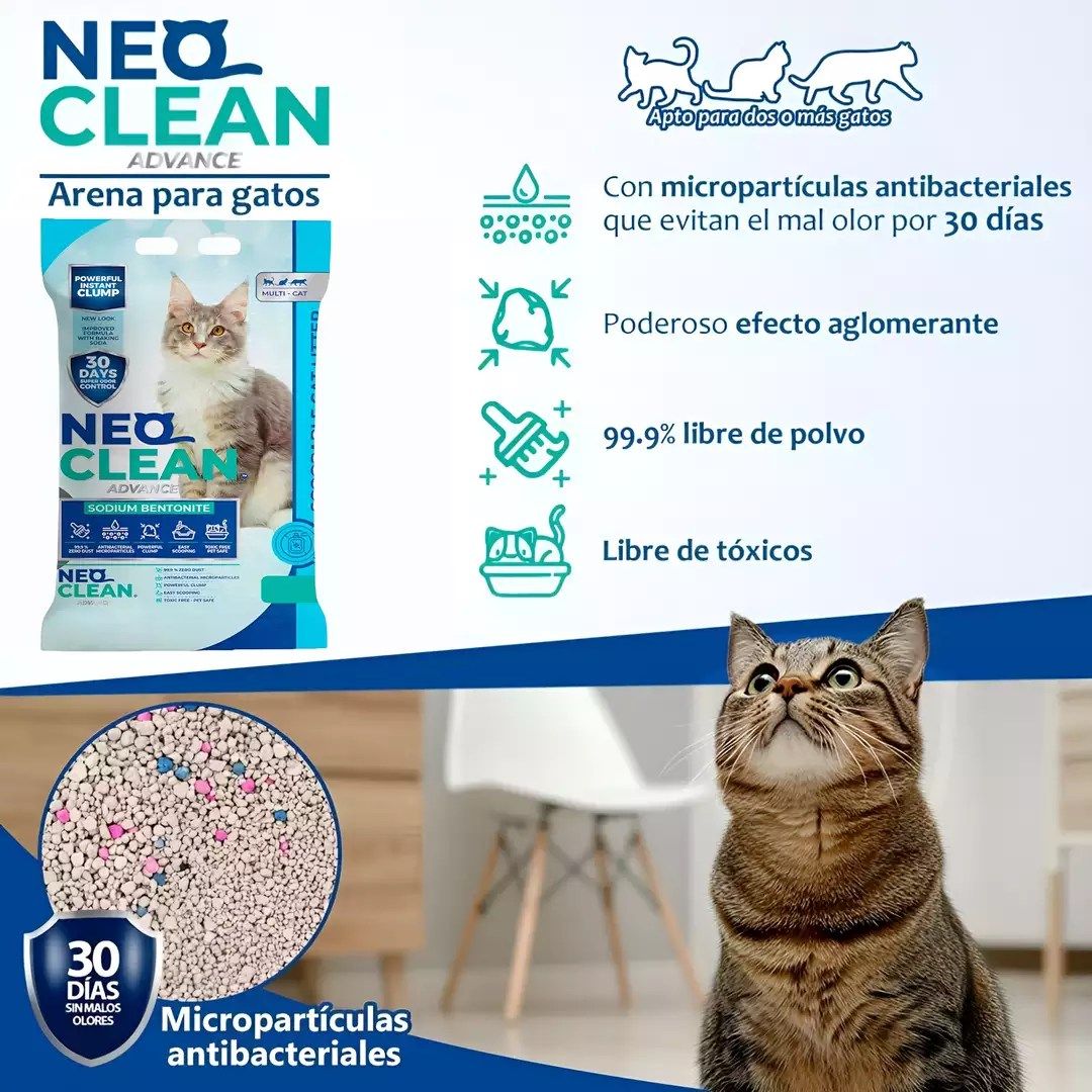 Neo Clean Arena para Gatos Aglomerante con Aroma a Limón Fresco 4.15 kg - Miniatura 3