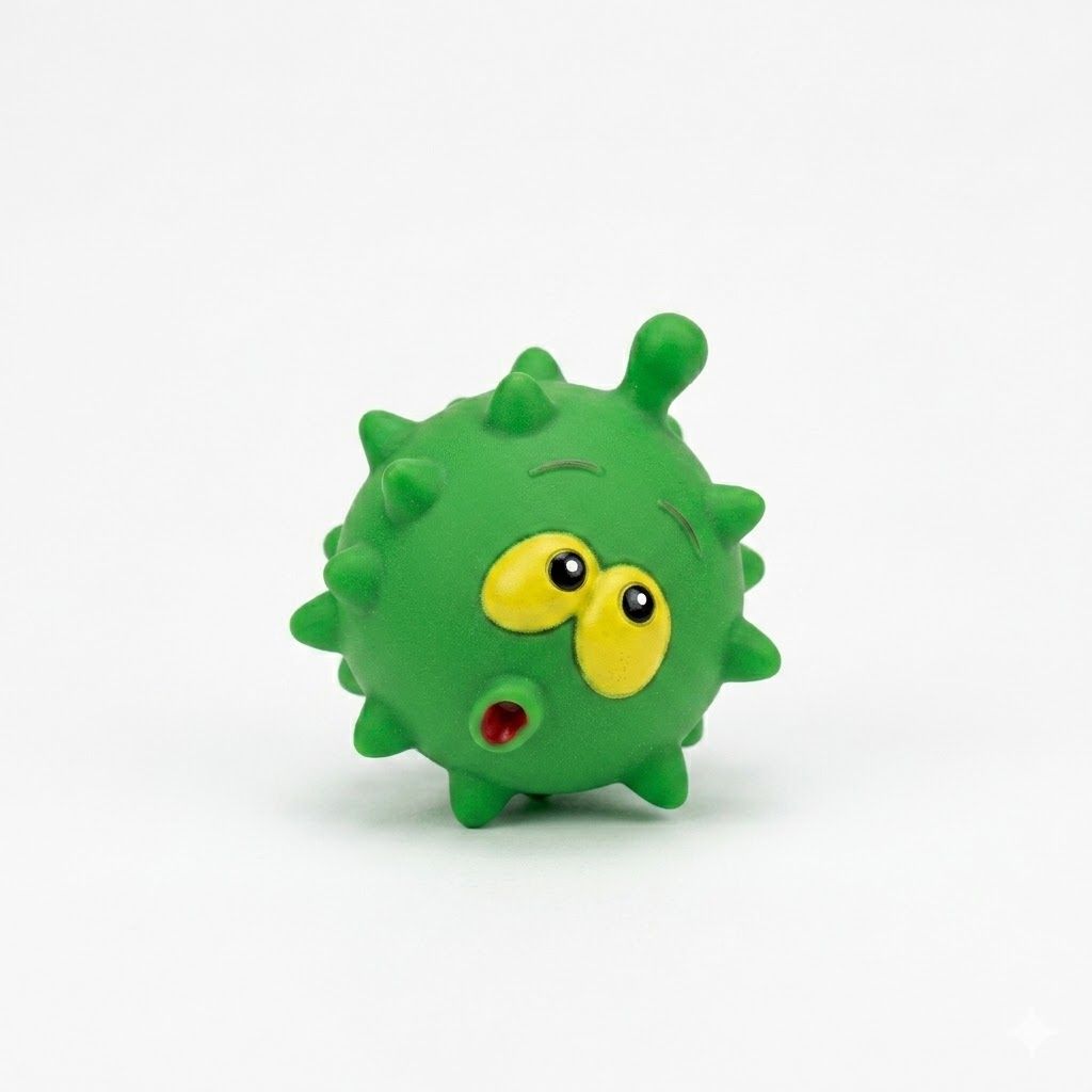 Juguete Pelota Goma Bacteria GUAO Interactivo Colorido Mascotas
