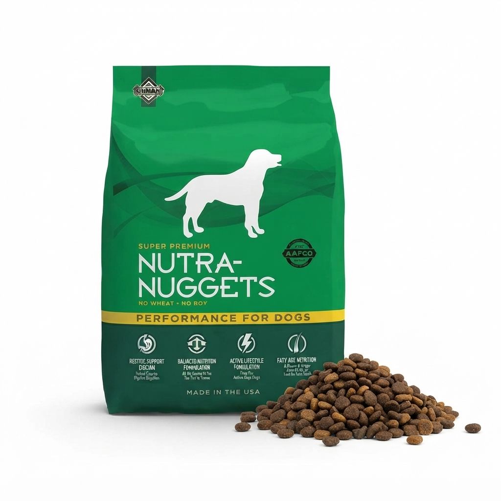 Nutra Nuggets Performance 1 Kg Reempaquetado - Alimento de Alta Energía para Perros Adultos Activos y de Trabajo