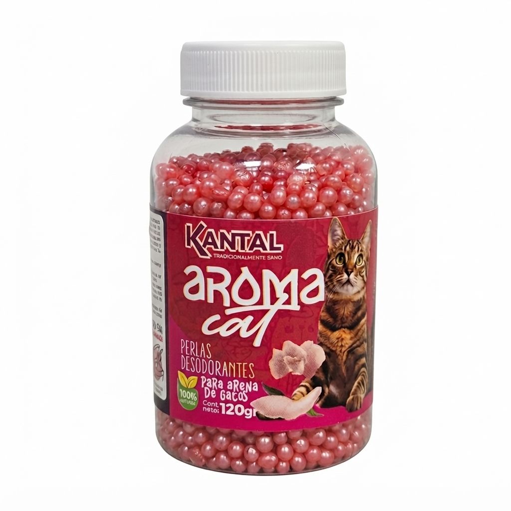 Perlas Desodorantes para Arena de Gatos con Aroma a Rosas 120 Gramos Control de Olores Potenciador de Frescura Fragancia Frutal Higiene Arenero.