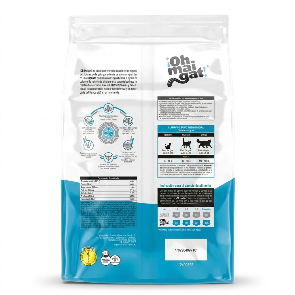 Oh Mai Gat Alimento para Gatos Caseros y Delicados 1.5 kg- Nutrición Especial  - Miniatura 3
