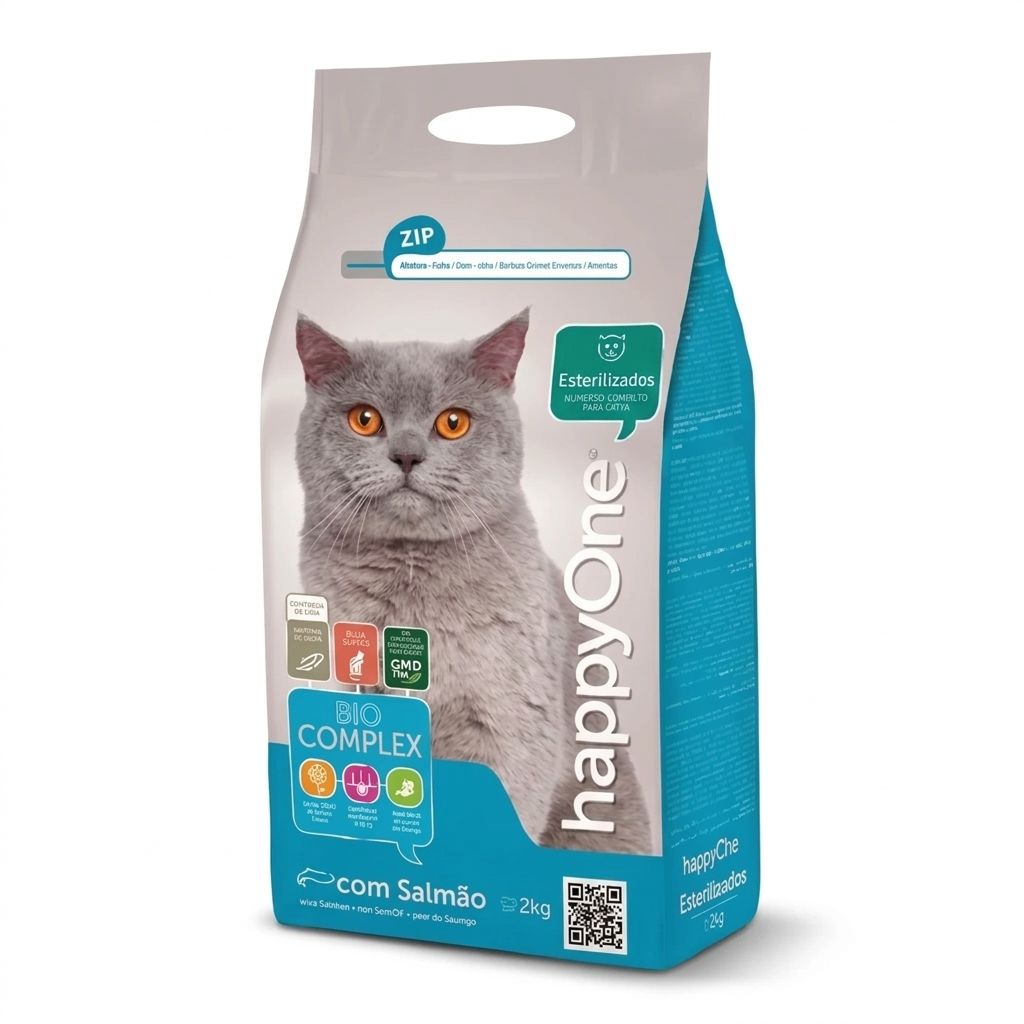 Happy One 2 kg Alimento para Gatos Esterilizados - Control de Peso y Salud Urinaria  - Imagen 1