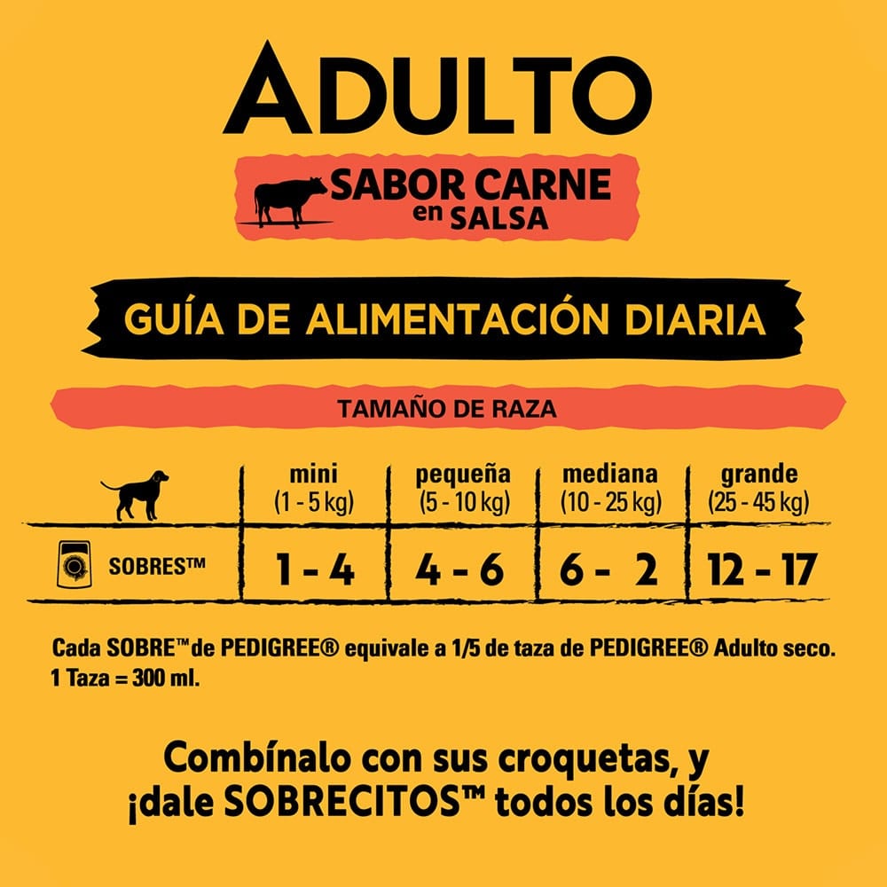 Pedigree Adulto Sobre Carne 100 Gr - Alimento Húmedo Balanceado para Mezclar o Comer Solo - Miniatura 5