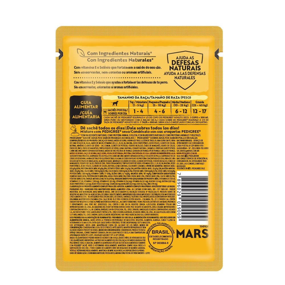 Pedigree Adulto Sobre Pollo 100 Gr - Deliciosos Trozos de Pollo en Salsa para Nutrición Diaria - Miniatura 2