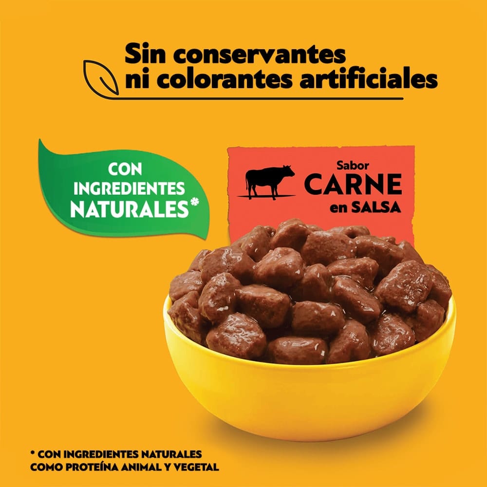 Pedigree Cachorro Sobre Carne 85 Gr - Pouch de Alimento Húmedo Cocido al Vapor para Cachorros - Miniatura 4