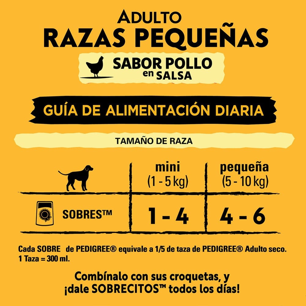 Pedigree Razas Pequeñas Sobre Pollo 100 Gr - Alimento Húmedo con Proteínas para Perros Mini - Miniatura 4