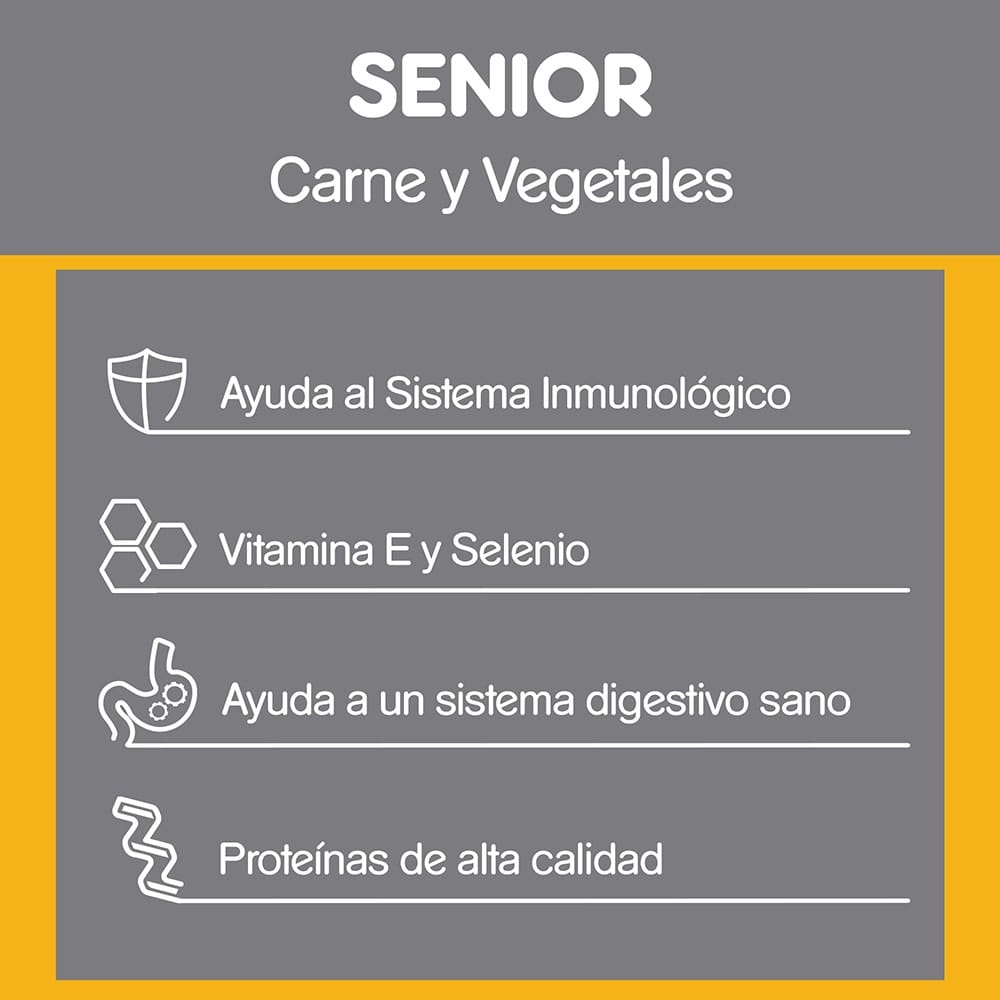 Pedigree Senior 7+ sabor a Carne y Vegetales 1,5 Kg - Cuidado Especial para Perros de Edad Avanzada - Miniatura 4