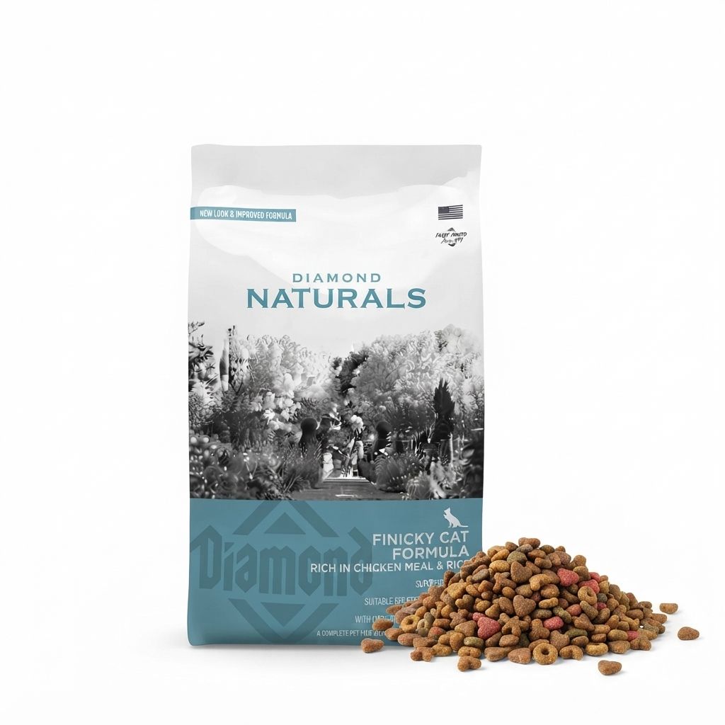 Diamond Naturals Reempaquetado 1 kg para Gatos Quisquillosos Pollo y Arroz