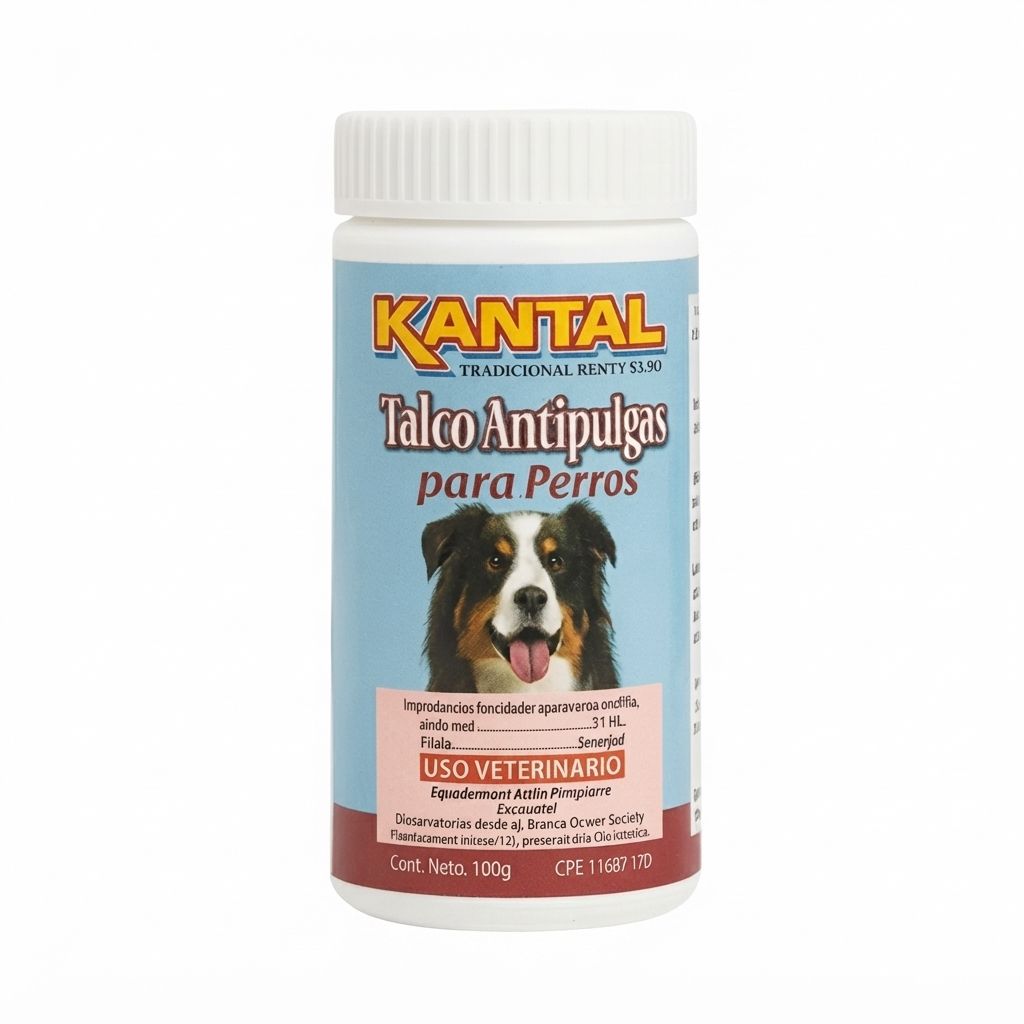 Kantal Talco Antipulgas 100 Gr - Desodorante y Protector contra Parásitos para Uso Diario
