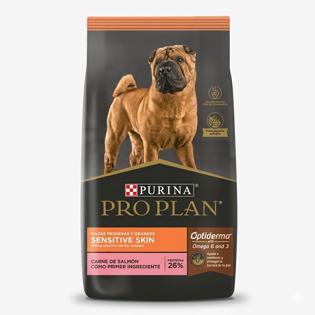 Pro Plan Sensitive Skin Razas Medianas y Grandes 3 Kg - Cuidado Especial para Piel Sensible y Pelaje - Miniatura 2