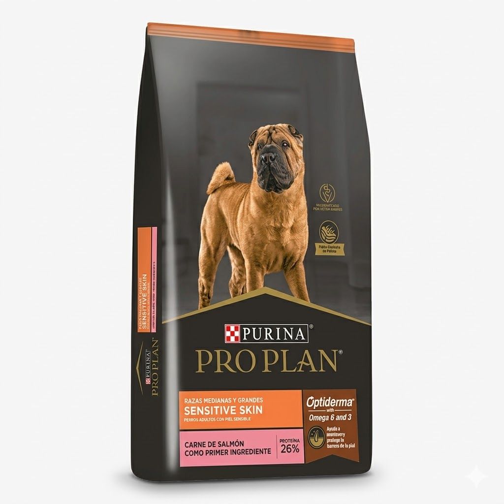 Pro Plan Sensitive Skin Razas Medianas y Grandes 3 Kg - Cuidado Especial para Piel Sensible y Pelaje - Miniatura 3