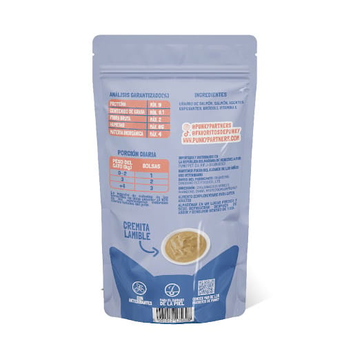 Punky Partners Michi Salmón Snack Cremoso para Gatos - Pack 4 Unidades - Miniatura 4