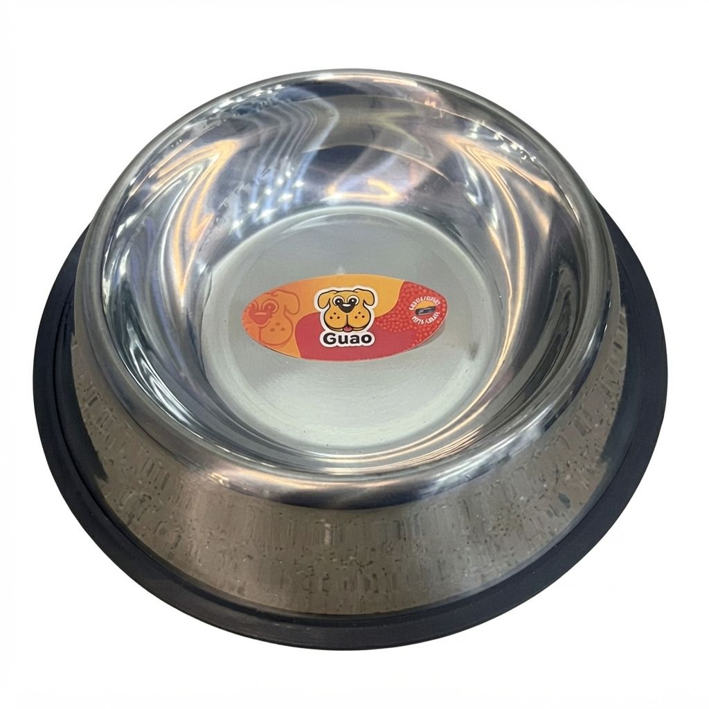Comedero Metálico Acero Inoxidable 16cm Higiénico Duradero GUAO