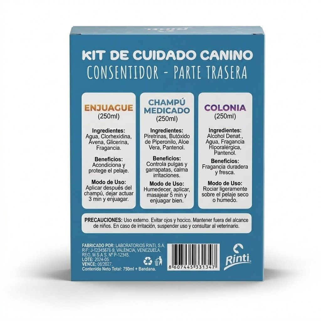 Rinti Kit Aseo y Fragancia - Pack Completo de Champú, Enjuague y Colonia - Miniatura 3