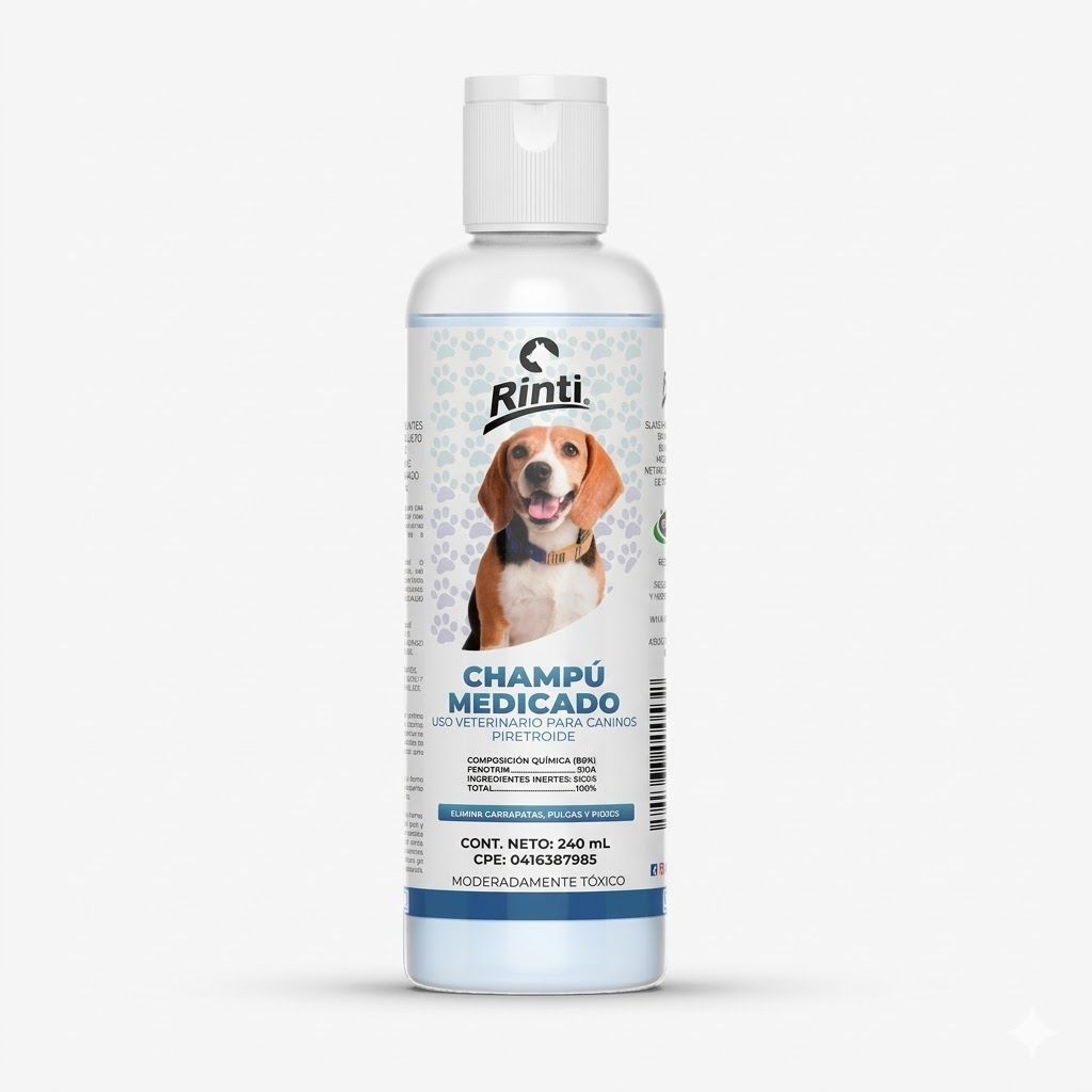 Rinti Champú Medicado 240 ML - Fórmula Antiséptica para el Alivio de la Piel - Miniatura 2