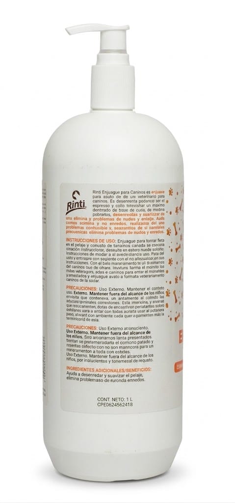 Rinti Enjuague Acondicionador 1 L - Desenredo, Suavidad y Brillo para el Pelaje - Miniatura 3