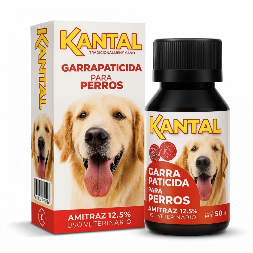 Kantal Garrapaticida para Perros 50 ML - Solución Concentrada para la Eliminación de Garrapatas