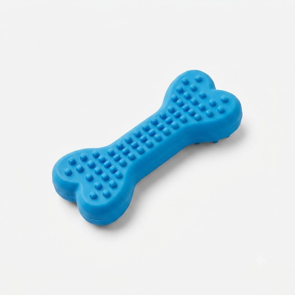 Hueso de Goma para Mascotas Pets Kingdom con Textura de Masaje Dental y Material de Alta Resistencia para Masticadores.