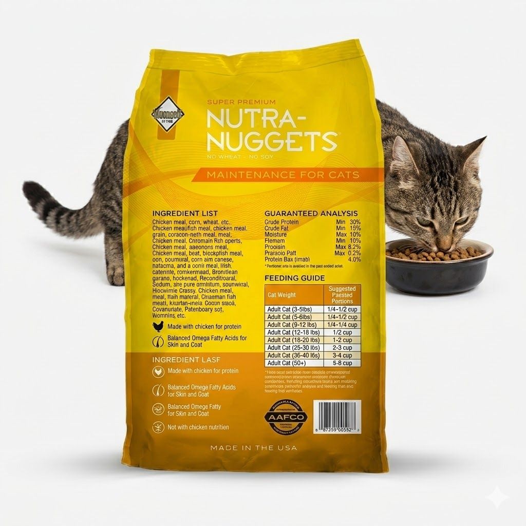 Alimento Premium Nutra Nuggets 1 kg Maintenance For Cats Nutrición Equilibrada para Gatos Adultos con Actividad Normal Formulación de Alta Digestibilidad Proteína de Pollo  - Miniatura 2