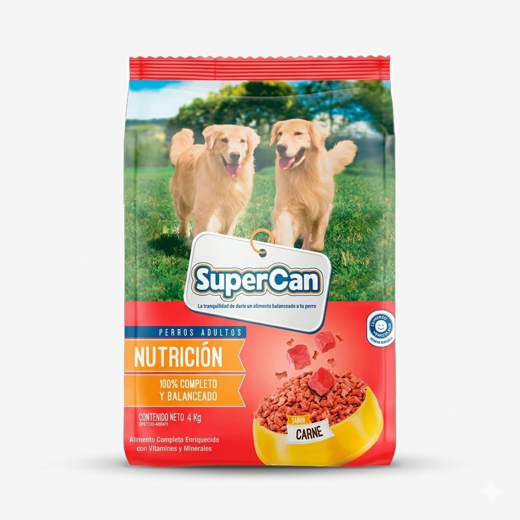 Supercan Carne y Hueso 4 Kg - Comida para Perros con Proteínas de Calidad y Buen Sabor - Miniatura 2