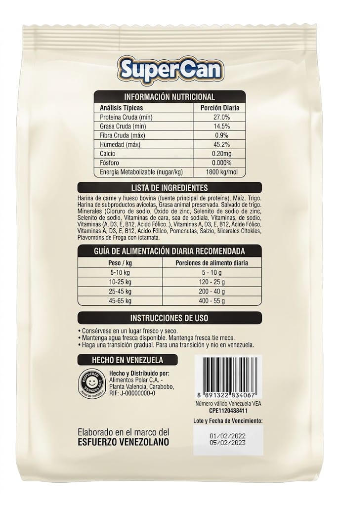 Supercan Carne y Hueso 4 Kg - Comida para Perros con Proteínas de Calidad y Buen Sabor - Miniatura 3