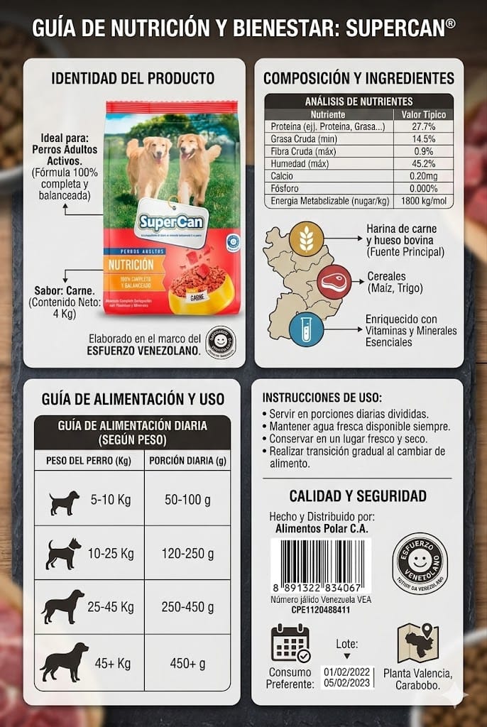 Supercan Carne y Hueso 4 Kg - Comida para Perros con Proteínas de Calidad y Buen Sabor - Miniatura 4