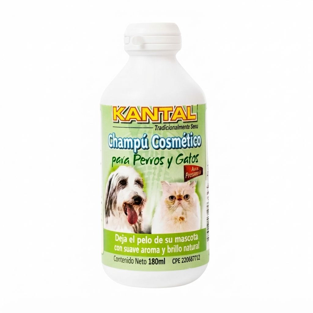 Kantal Champú Cosmético 180 ML - Higiene Diaria con Aroma Fresco para Perros y Gatos