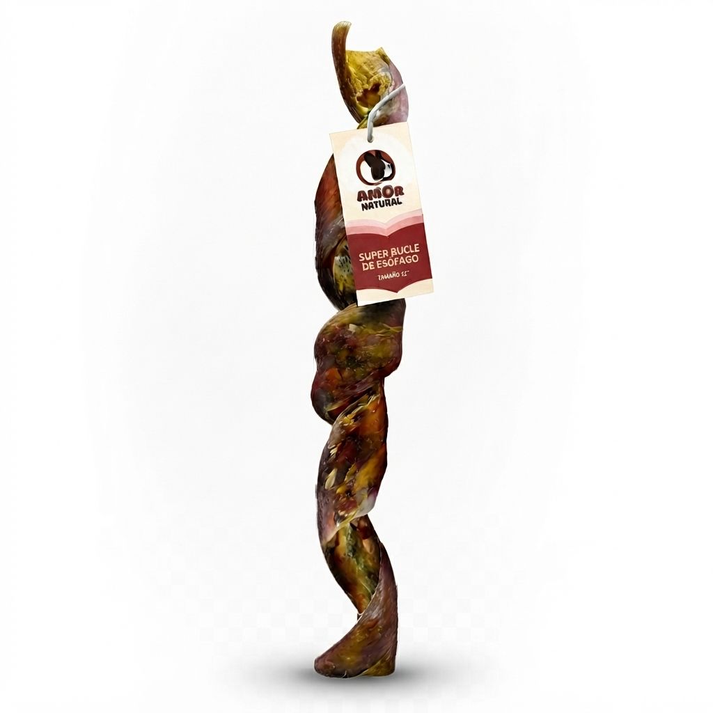 Amor Natural Bucle de Esófago 12 Pulgadas Snack Natural Saludable para Perros - Imagen 1