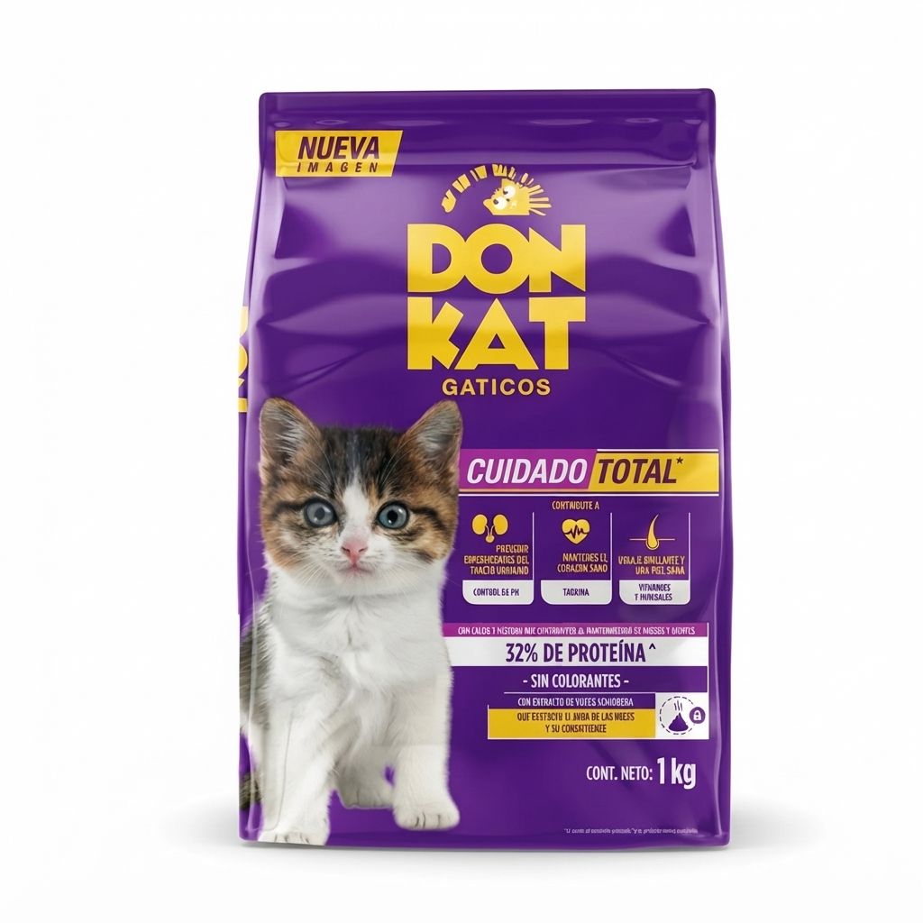 Don Kat 1 Kg Alimento Seco para Gaticos - Crecimiento y Desarrollo Saludable - Imagen 1