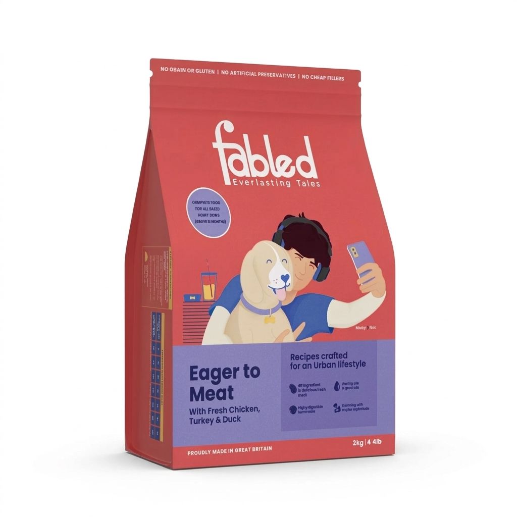 Fabled Eager to Meat 2 Kg - Alimento Libre de Granos con Pollo y Cordero para Perros Adultos