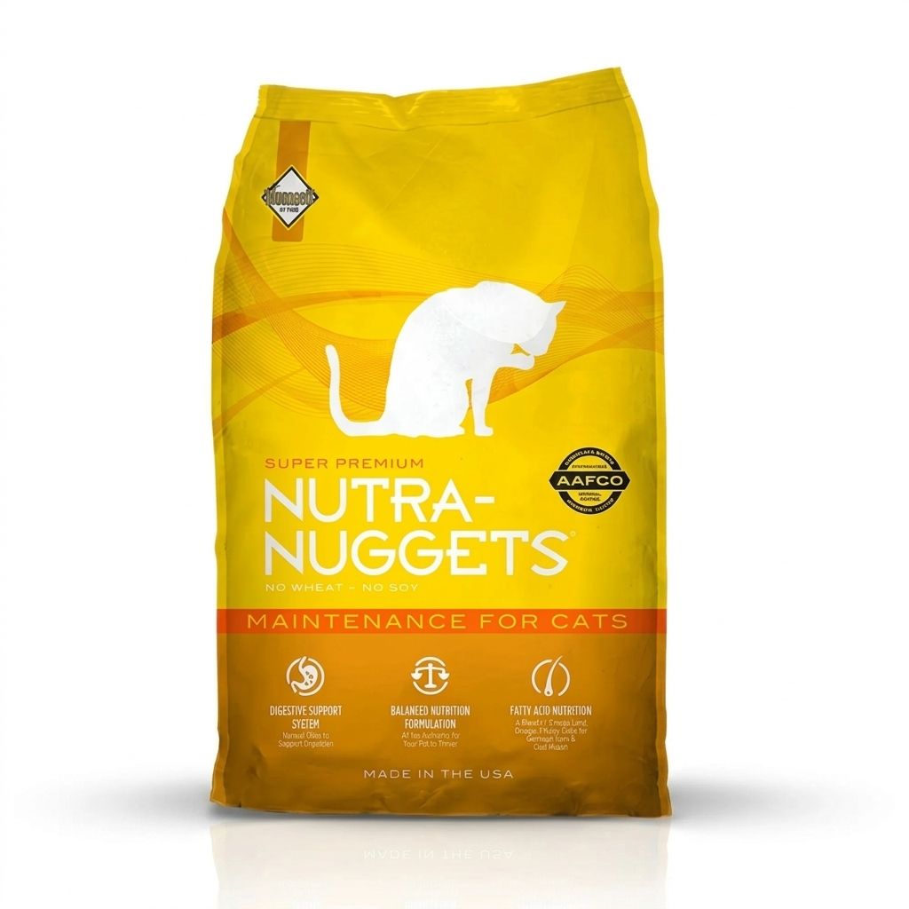 Alimento Premium Nutra Nuggets 1 kg Maintenance For Cats Nutrición Equilibrada para Gatos Adultos con Actividad Normal Formulación de Alta Digestibilidad Proteína de Pollo  - Imagen 1