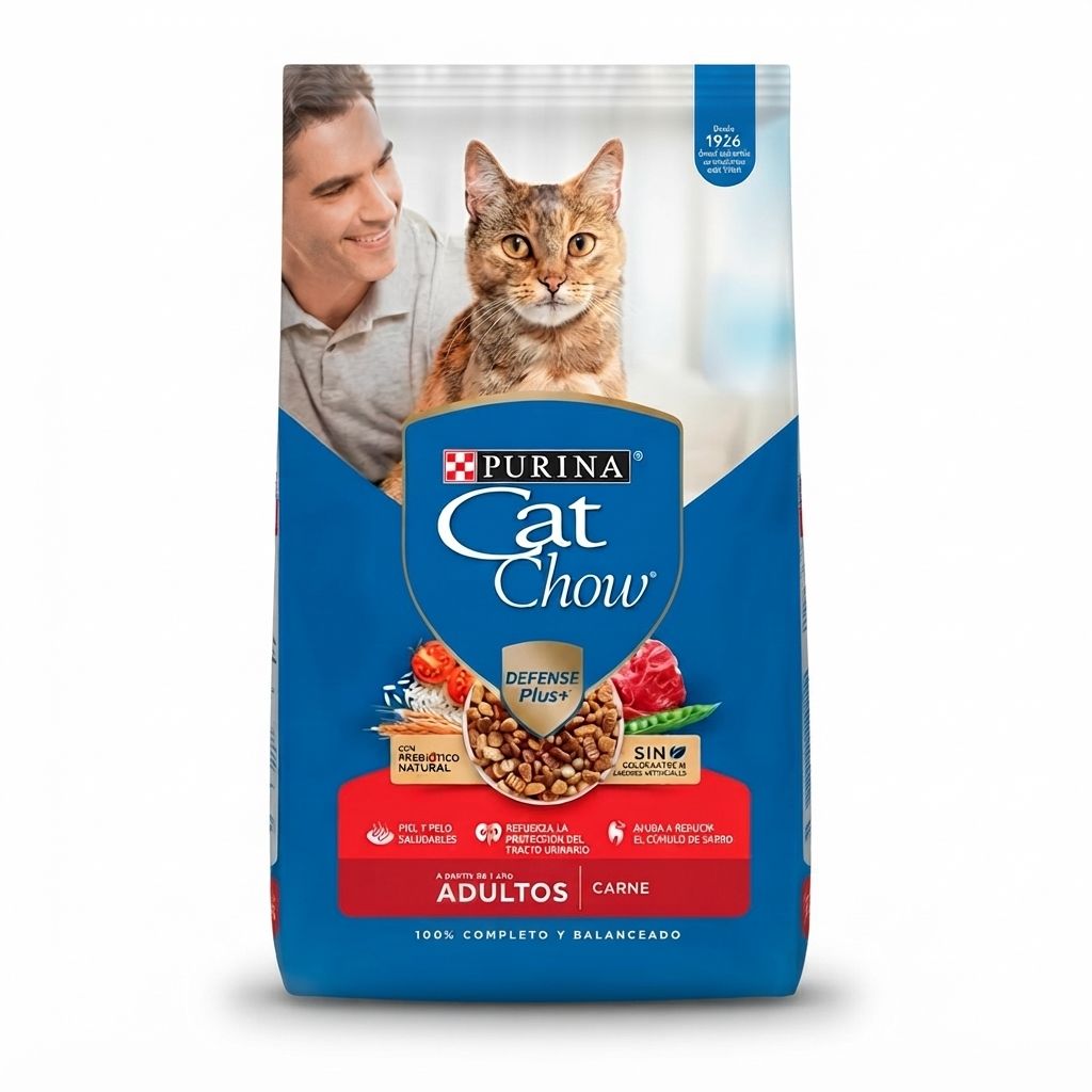 Purina Cat Chow 500 Gr Alimento Seco para Gatos Adultos Sabor Carne con Prebióticos  - Imagen 1