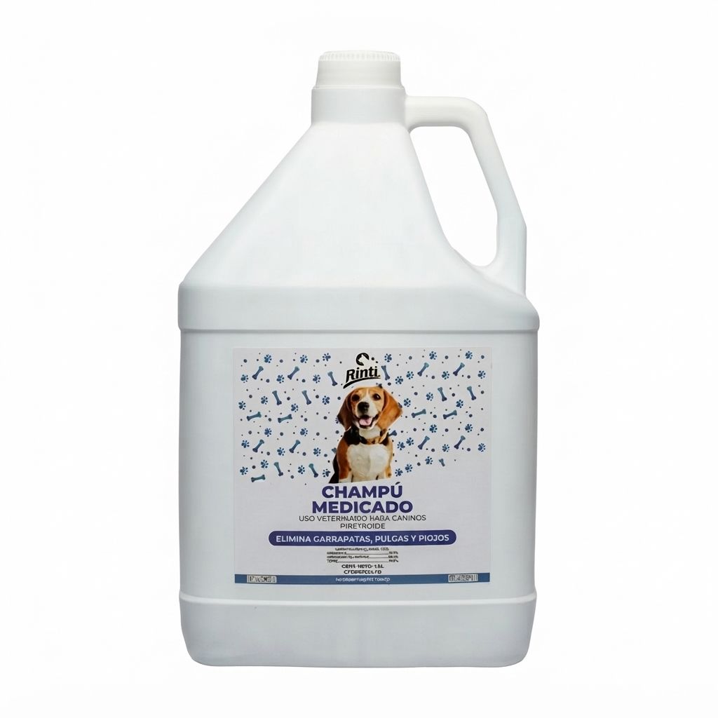 Rinti Champú Medicado 3,8 L - Galón de Limpieza Profunda y Cuidado Dermatológico