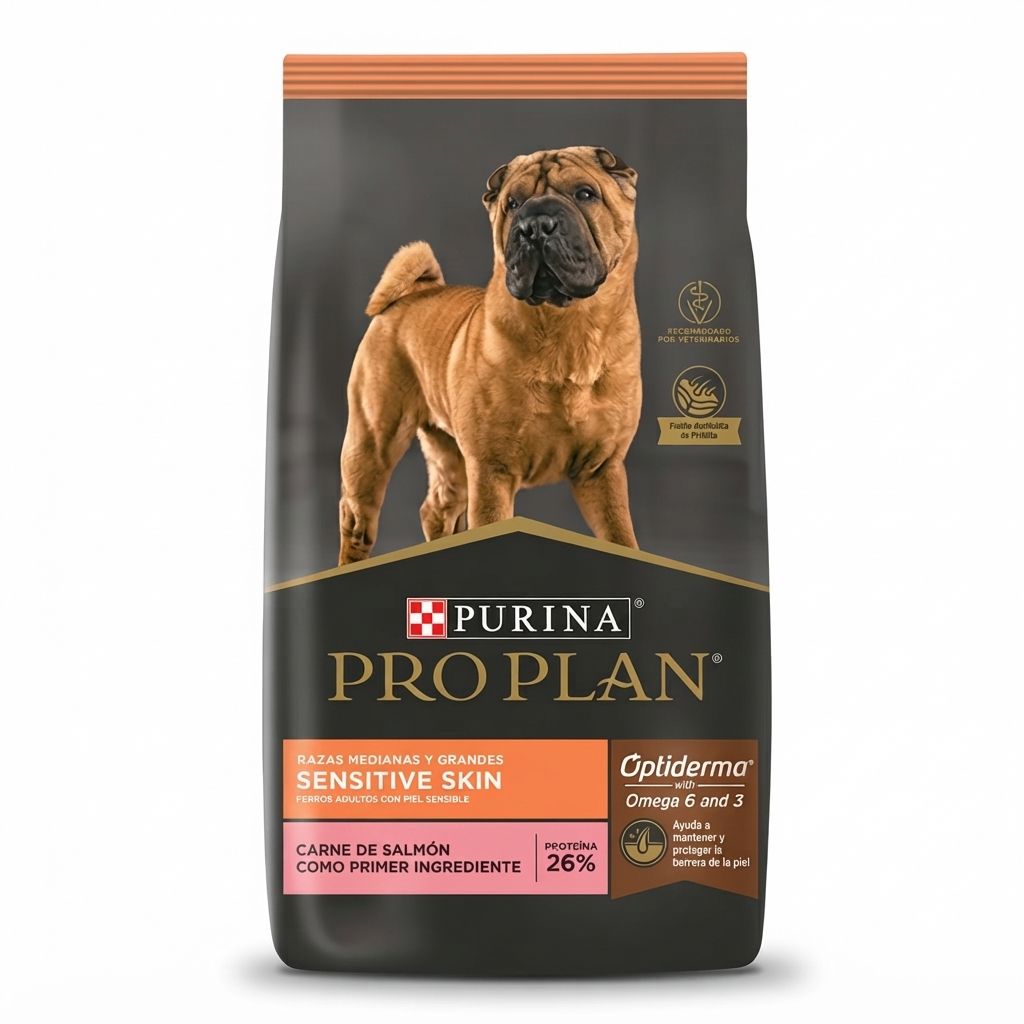 Pro Plan Sensitive Skin Razas Medianas y Grandes 3 Kg - Cuidado Especial para Piel Sensible y Pelaje - Imagen 1