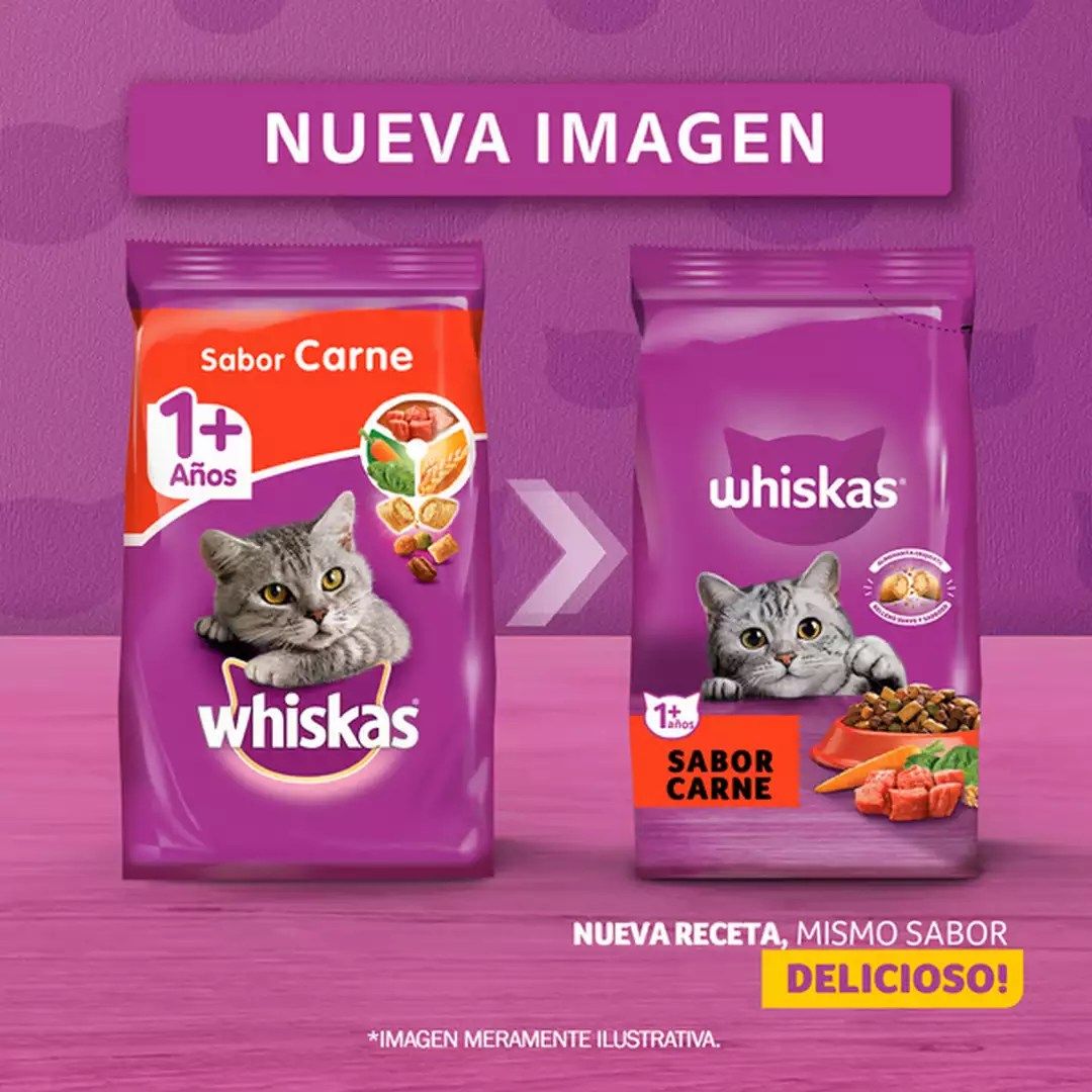 Whiskas 1 Kg Alimento Seco para Gatos Adultos Sabor Carne  - Miniatura 6