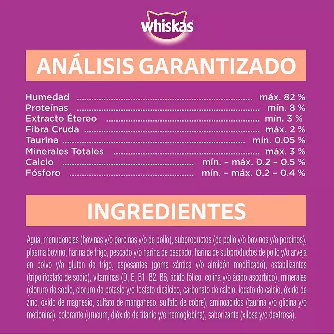 Whiskas Alimento Húmedo para Gatos Adultos Sabor Salmón - Sobrecito 85 g - Miniatura 3