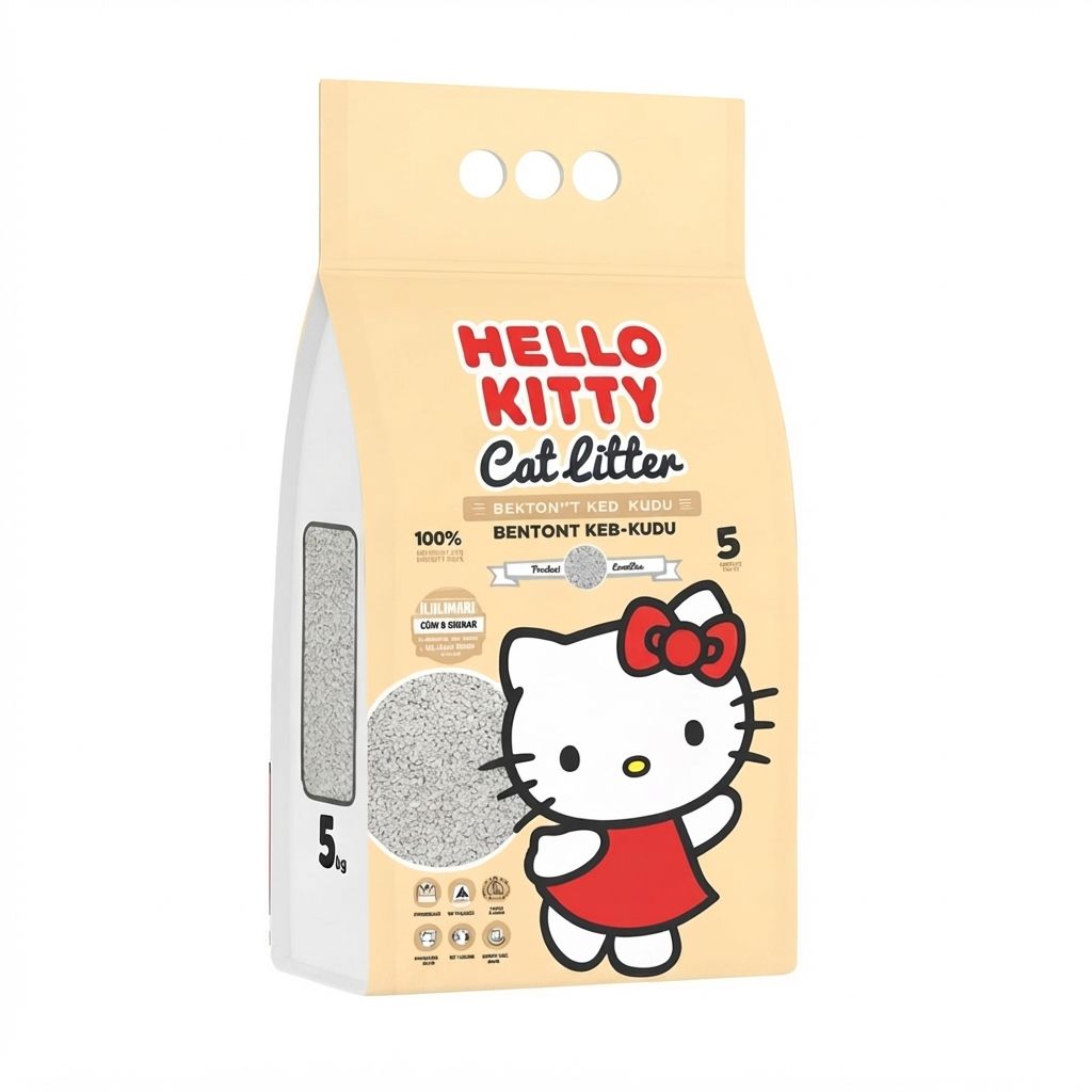 Kantal Hello Kitty Arena para Gatos Aroma Natural 4.2 kg - Alta Aglomeración 