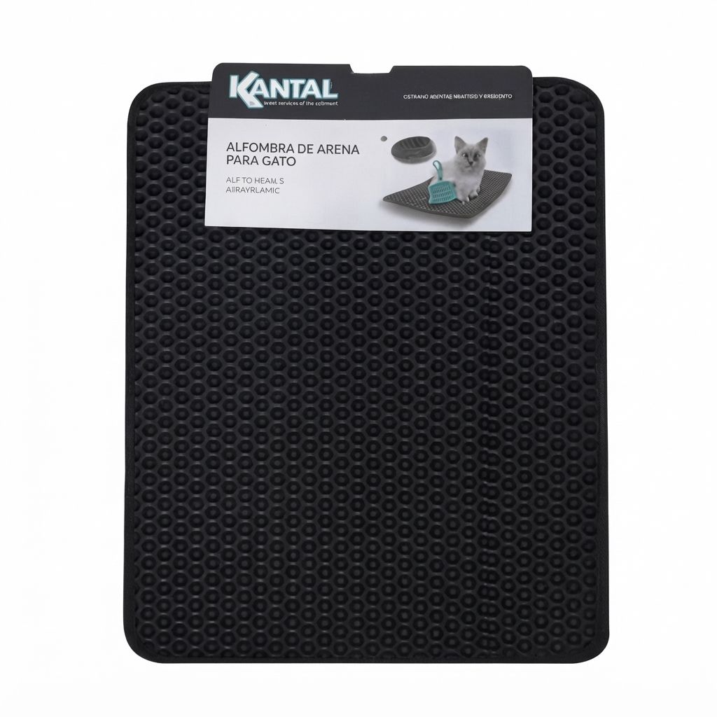 Kantal Alfombra Atrapadora de Arena para Gatos - Tamaño Mediano Antideslizante
