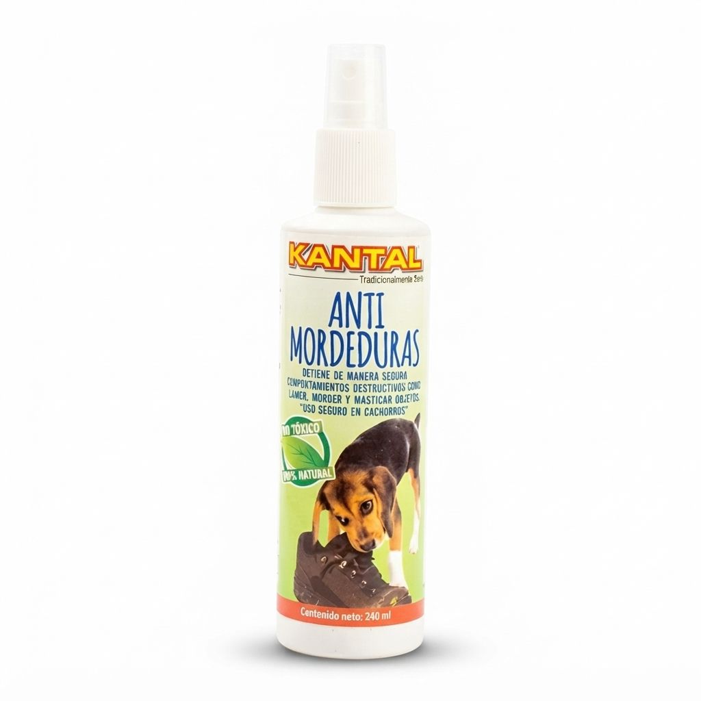 Kantal Antimordeduras para Perros 240 ML - Spray Educador para Evitar Daños en Muebles y Objetos - Imagen 1